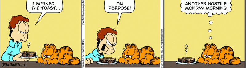 Illustration for article titled (Not)Jim Davis sort of Translates the Mueller Report into Garfield Strips so You're Entertained